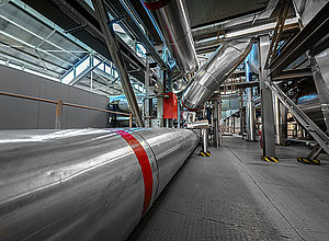 Machine room with big pipes | LowTEMP - a project of Interreg Baltic Sea Region (photo: Panthermedia/svedoliver)