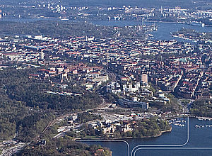 Aerial photograph of  the Baltic coast | NonHazCity a project of Interreg Baltic Sea Region (photo: NonHazCity JAMS)