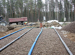 site with laid pipes | VillageWaters - a project of Interreg Baltic Sea Region (photo: Vesa Arvonen)