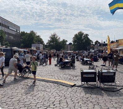 Reducing single-use plastic littering at Västeras City Festival 2023 in Sweden