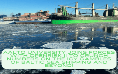 OpenRisk II partner Aalto University to quantify risks of sea ice for shipping in the Baltic Sea and beyond