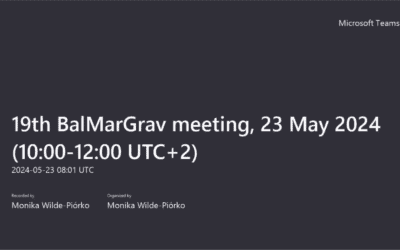 BalMarGrav: 19th on-line meeting
