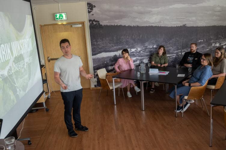 During the workshop, Henrik Wikström shared his personal experiences with "Kultur på recept". 