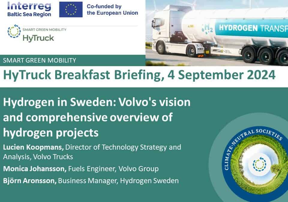Hydrogen in Heavy Duty Transport – The Swedish Perspective