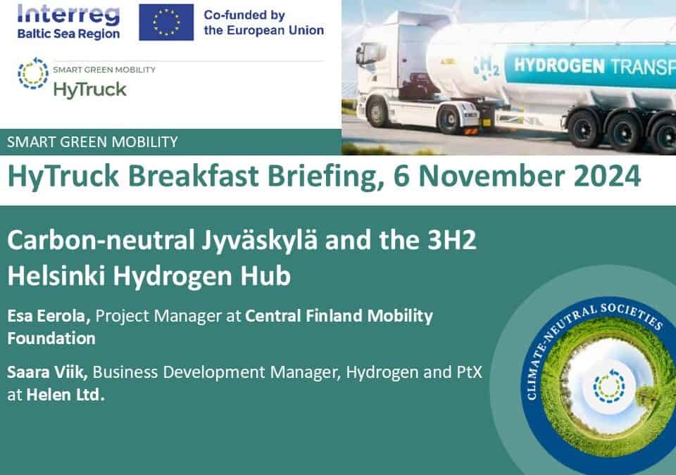 First AFIR compliant HRS to open 2025 in Finnish Jyväskylä / Helen to produce green hydrogen from 2026 on in 3H2 Helsinki Hydrogen Hub