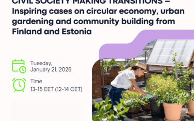 Presentations of the webinar on civil society making sustainability transitions