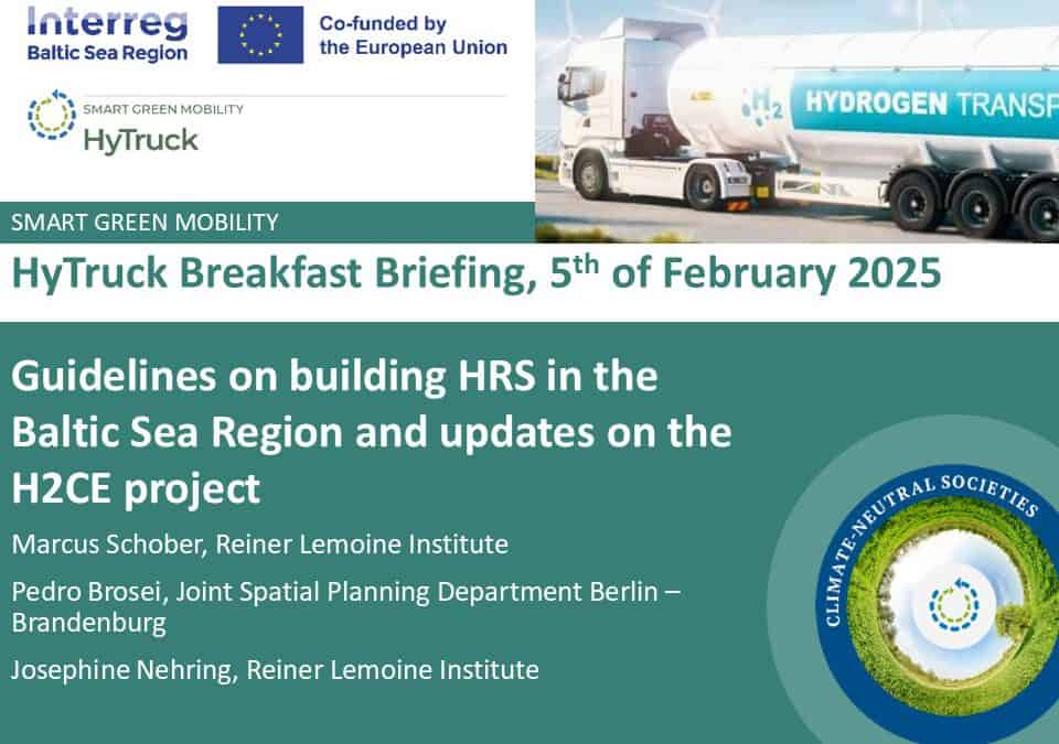 Guidelines on building HRS in the Baltic Sea Region and updates on the H2CE project