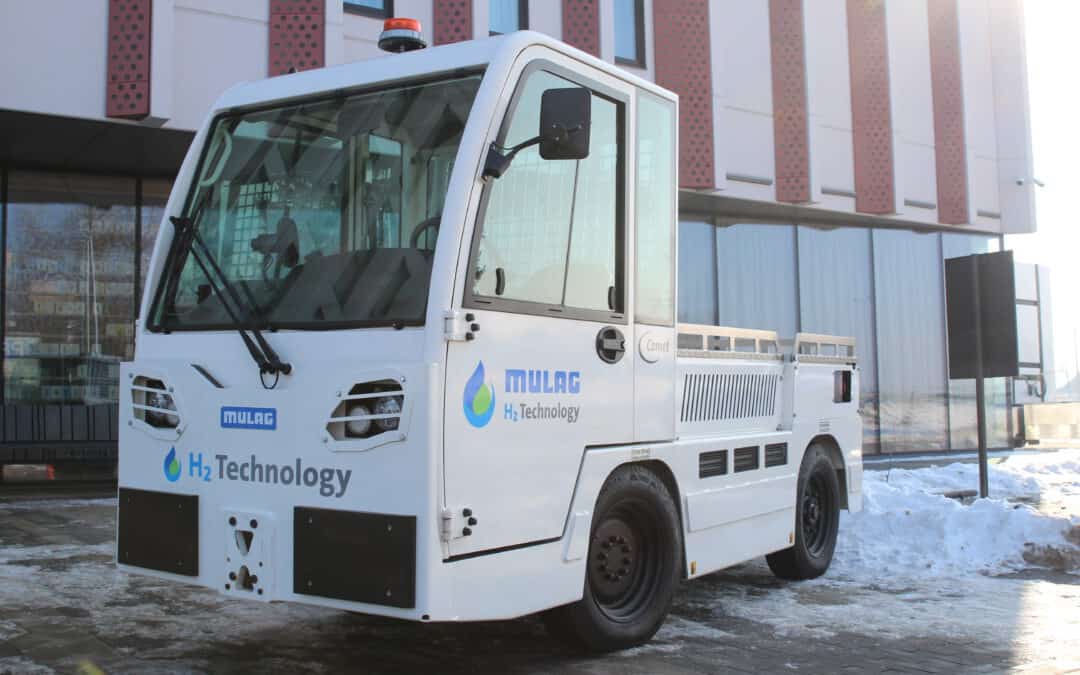 Testing hydrogen-powered ground support equipment at Riga Airport