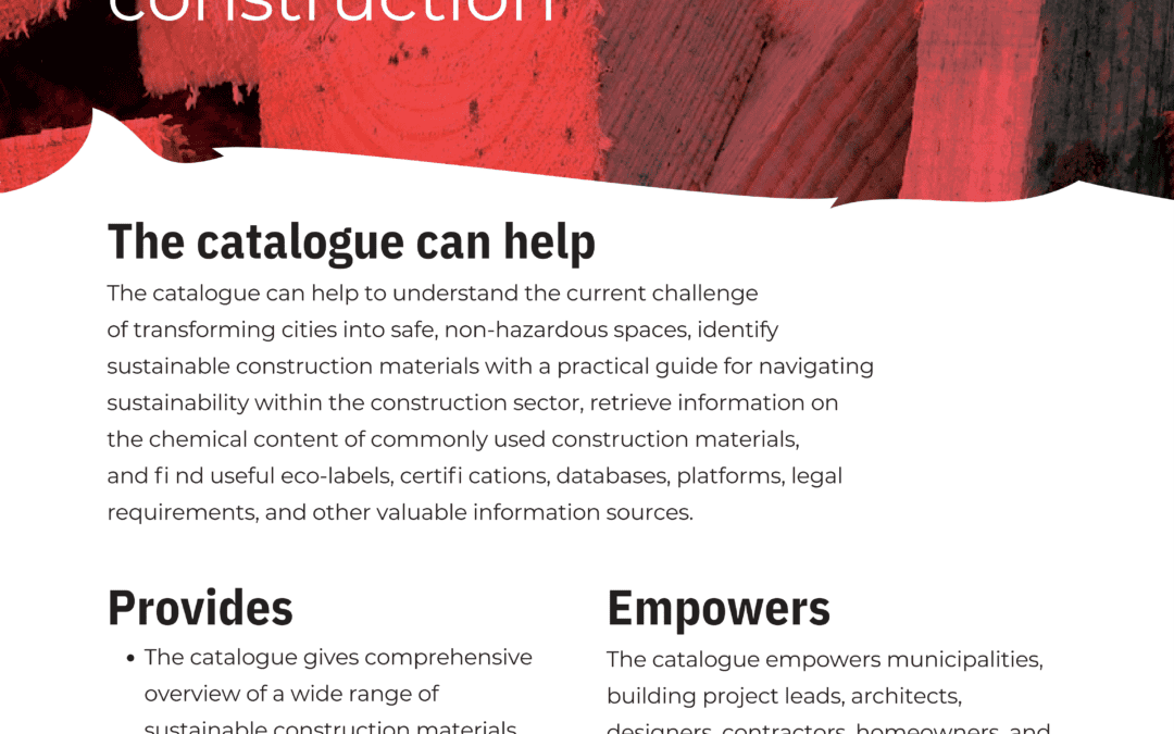 New Catalogue Highlights Innovative Sustainable Construction Materials