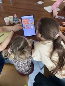 Children using the Mobile Hospital application