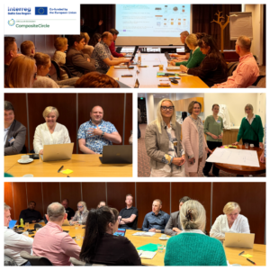 A collage of pictures with people in meeting rooms discussing