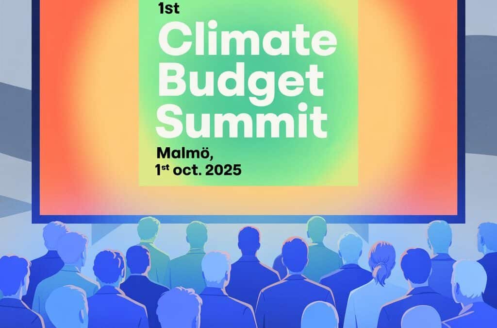 Register for the first Climate Budget Summit on Oct. 1st in Malmö!