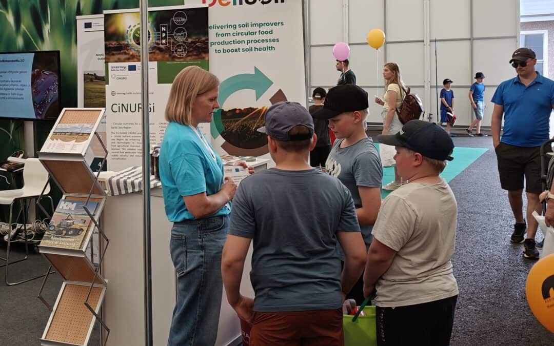 Recycled fertilisers attract visitors at CiNURGI’s stand at OKRA agricultural fair