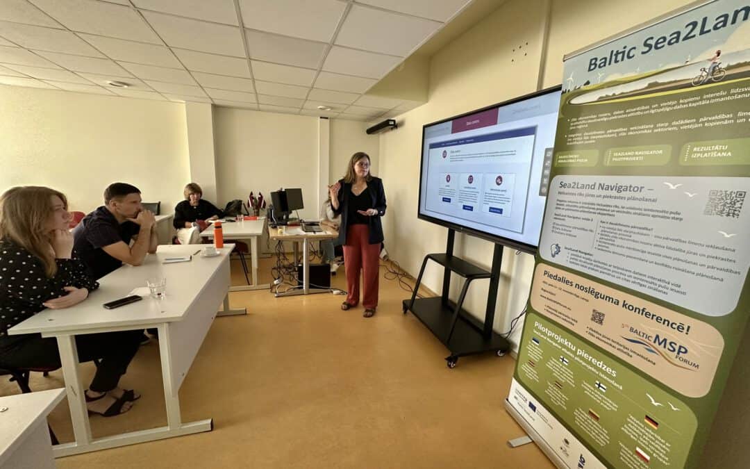 Specialists are introduced to the Sea2LandNavigator platform for maritime and coastal planning in two workshops in Latvia