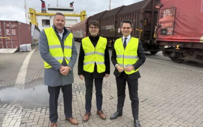 Stena Line Hosts High-Level Political Visit in Rostock to Highlight Strategic Rail Ferry Link