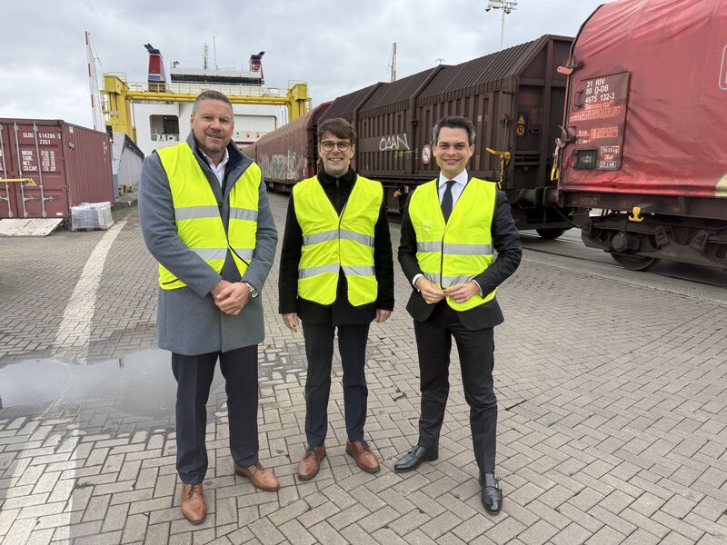 Stena Line Hosts High-Level Political Visit in Rostock to Highlight Strategic Rail Ferry Link