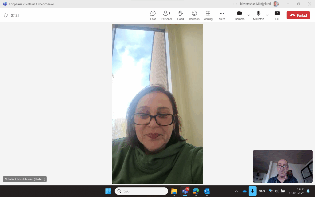 First mentoring session with participant, © Business Hub Central Denmark, 2025