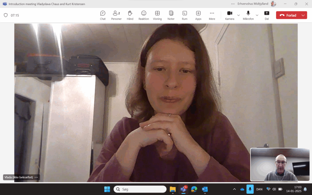 First mentoring session with participant, © Business Hub Central Denmark, 2025