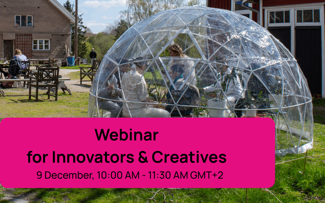 Webinar for Innovators and Creatives – 9 December