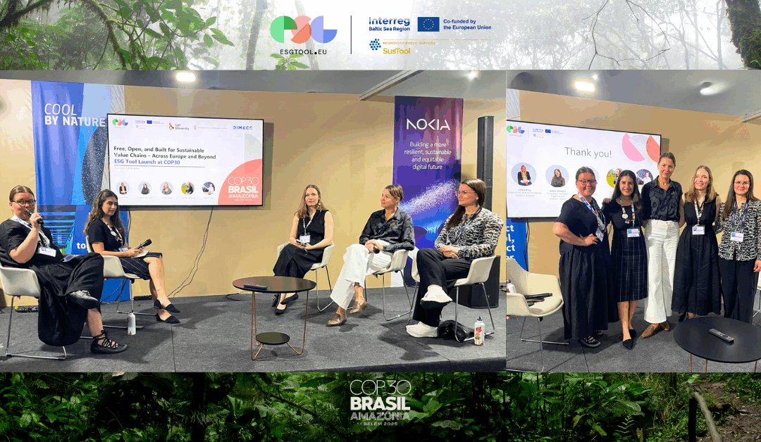ESG Tool at COP30: Baltic Sea collaboration supporting Global Climate Action