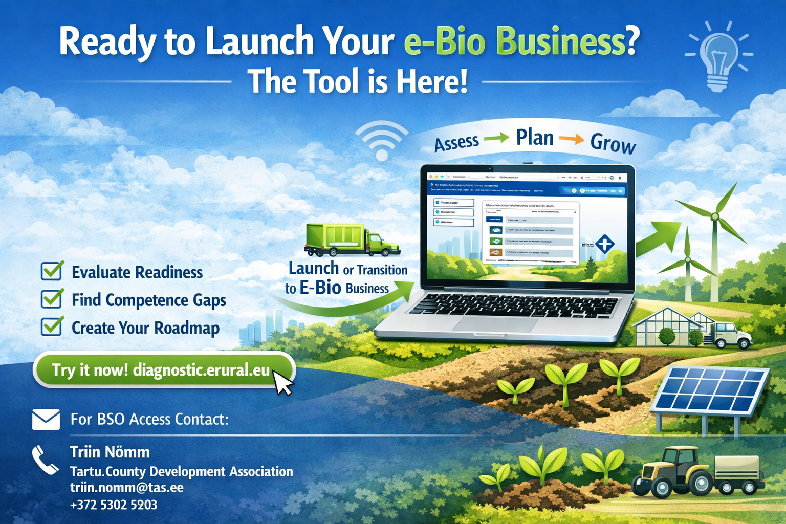 Online Tool for Supporting e Bio Business Launching Is Ready for Use!