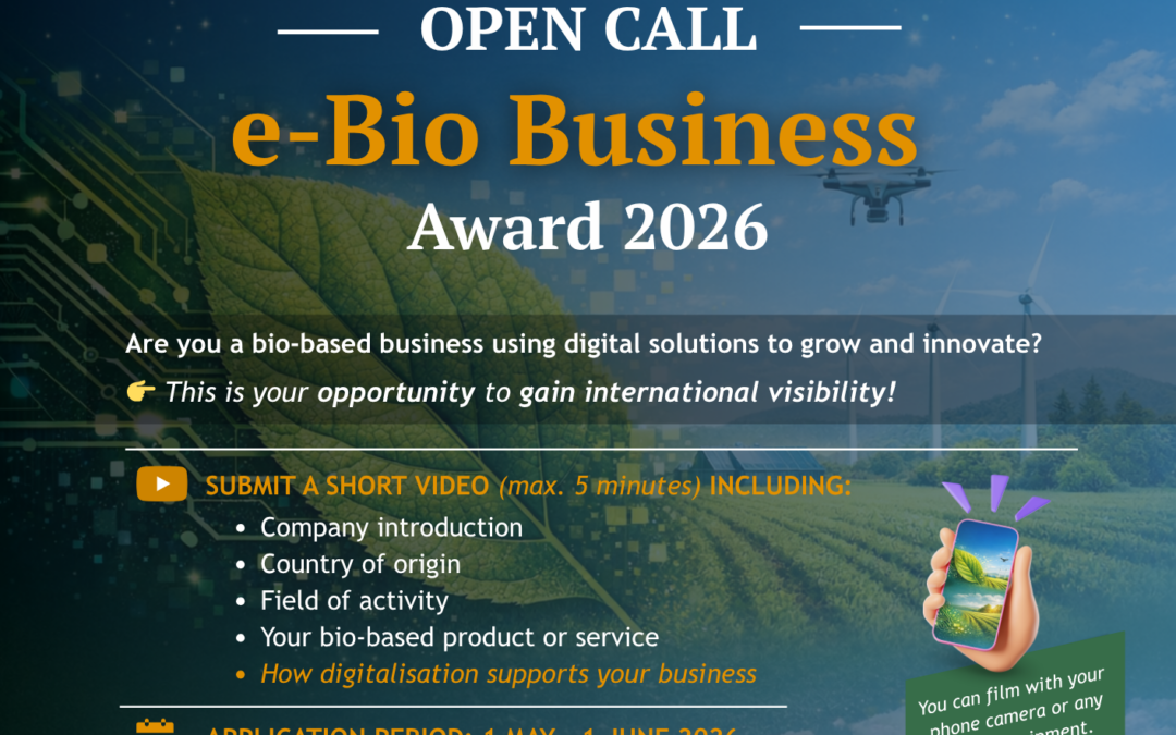 Bio-Based Entrepreneurs: eBio Business Award 2026 Open from 1 May