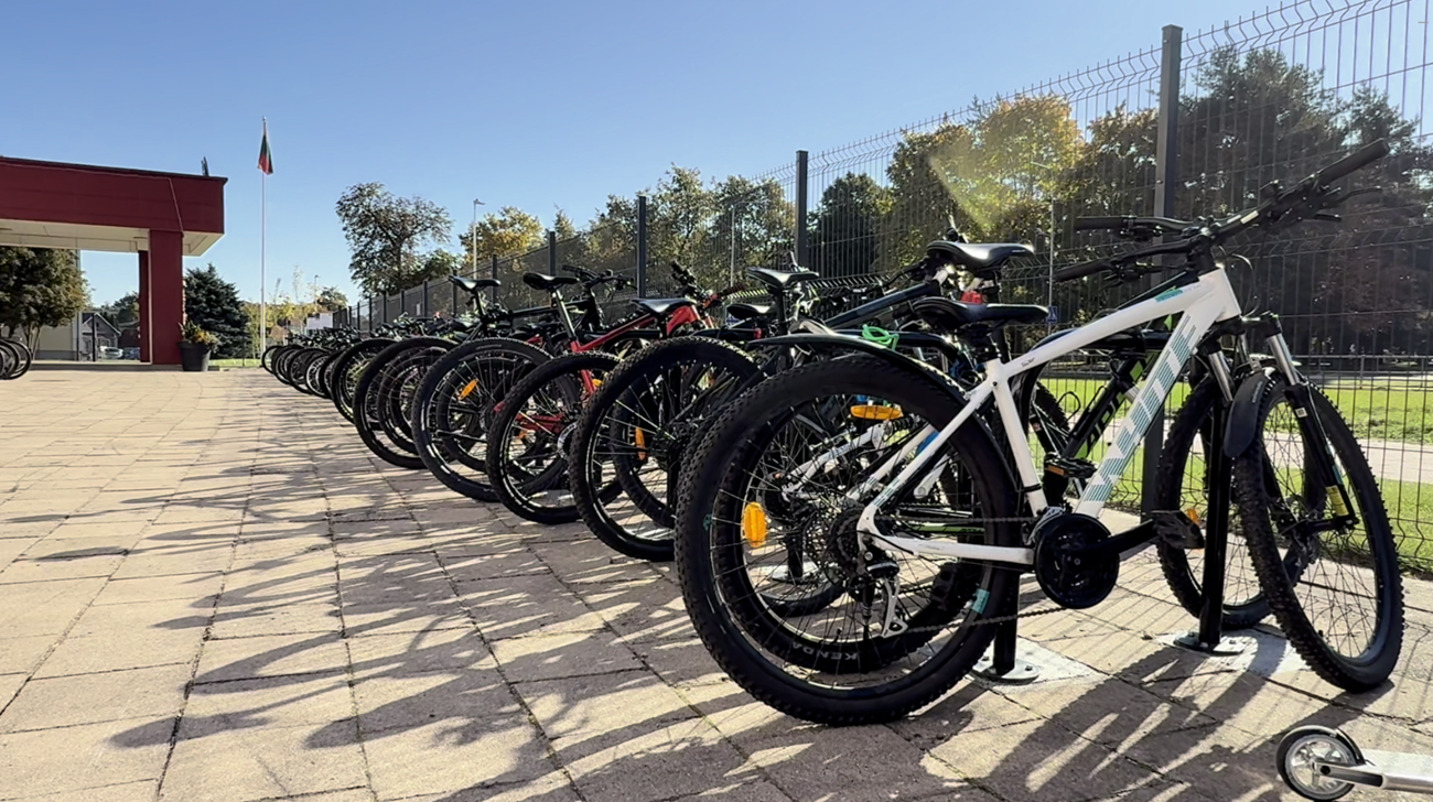 Bike racks.
