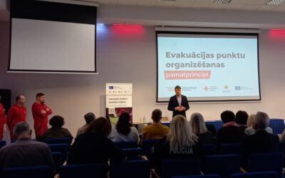 Municipal employees learn the basic principles of organizing evacuation centers