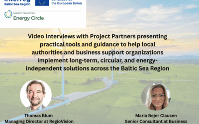 Video Interviews with Project Partners presenting practical tools and guidance to help local authorities and business support organizations implement long-term, circular, and energy-independent solutions across the Baltic Sea Region.