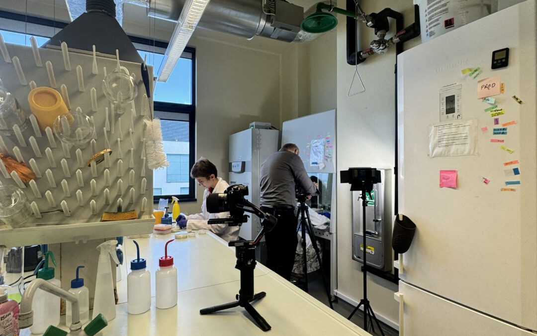 Behind the scenes of our lab filming – a few snapshots we captured