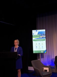 Milla Harju speaking at the Circular Ports session at Europe Forum 2026.