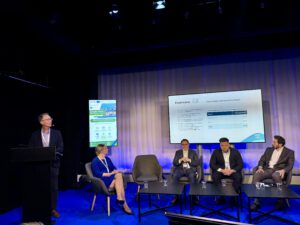 Markku Alahäme speaking at the Circular Ports session at Europe Forum 2026.