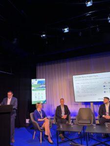 Stefan Breitenbach presenting the Circular Ports project at Europe Forum 2026.